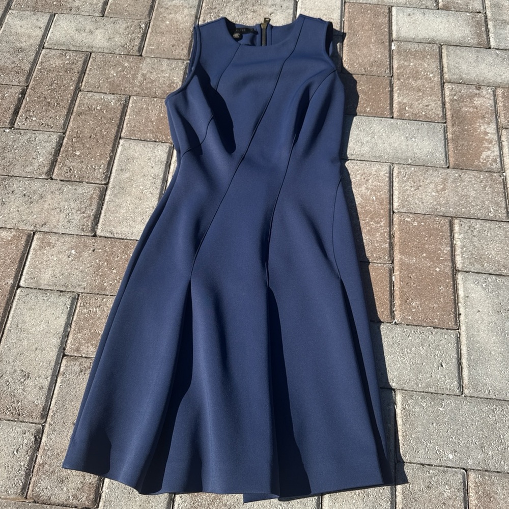 TED BAKER LIKE NEW Navy Fit & Flare Skater Dress ✨ 💙Size 0